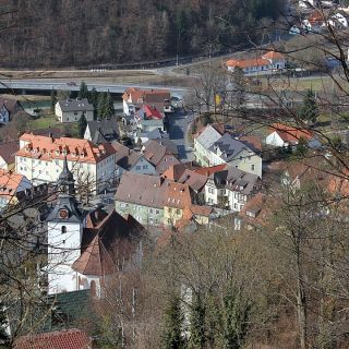 Blick auf Muggendorf - Muggendorf in der ErlebnisRegion Fränkische Schweiz